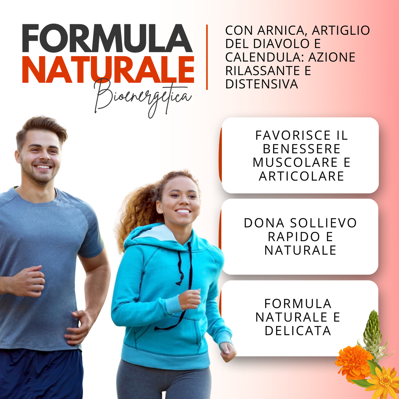 Gel Rapido Sollievo Bioenergy – Formula Naturale Bioenergetica con Arnica, Artiglio del Diavolo e Calendula per il benessere muscolare e articolare