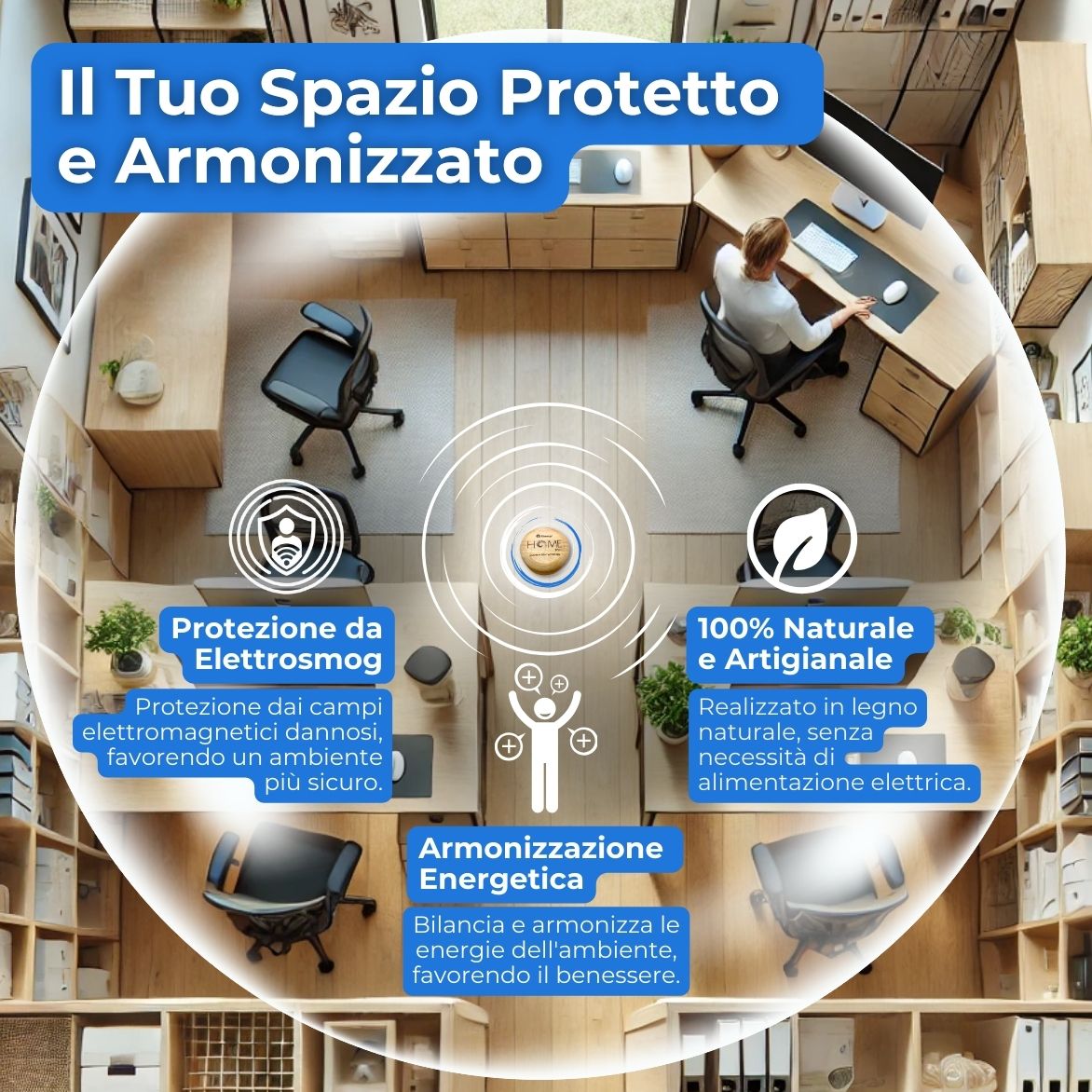 HOME Mini - Dispositivo Quantico per la Protezione da Elettrosmog e Geopatie.